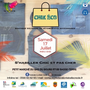 Chik Éco : boutique solidaire juillet 2021