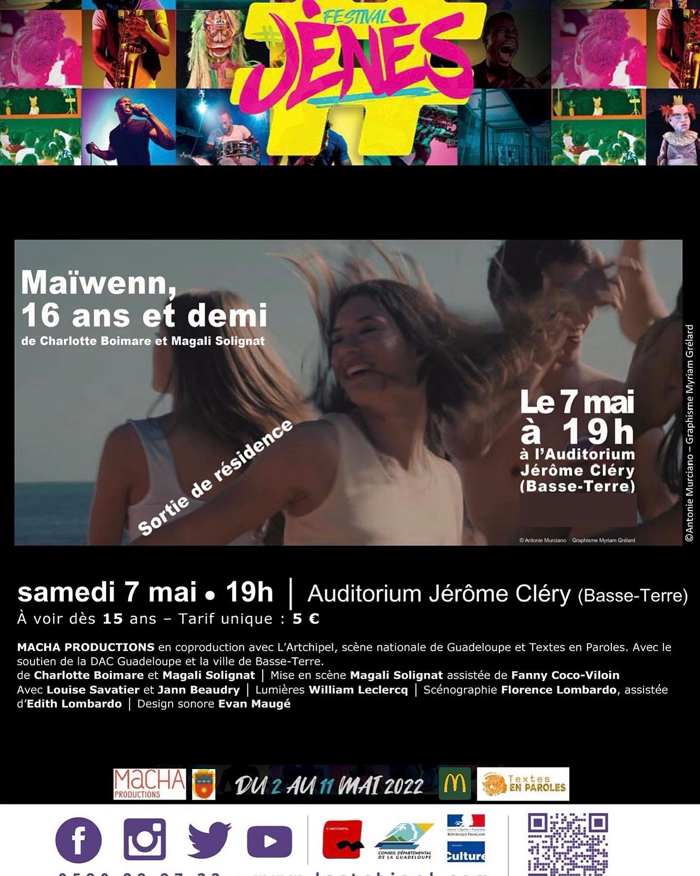 Festival Jénès/ Artchipel hors les murs: projection du film "Maïwenn, 16 ans et demi"