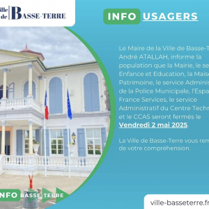 Info Usagers - Fermeture exceptionnelle 