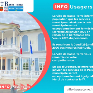 Info Usagers Mercredi 28 Janvier 2026