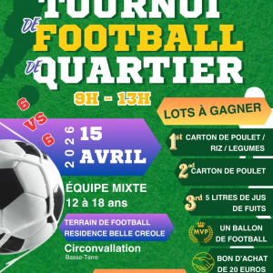 LA KRIZALID – TOURNOI DE FOOTBALL DE QUARTIER 