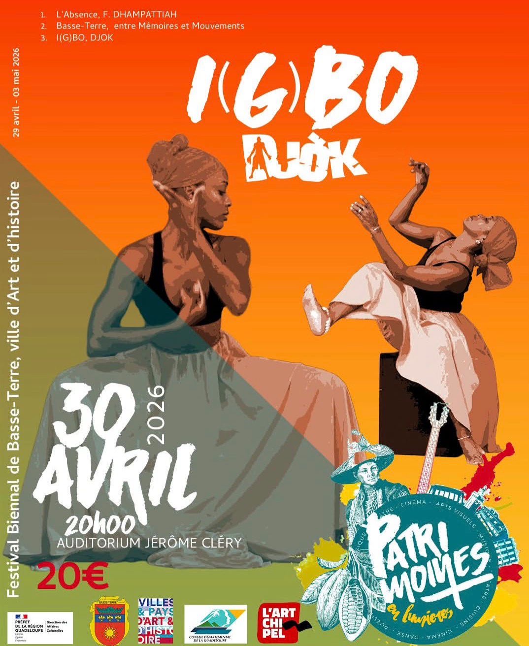 Jeudi 30 avril 2026-Auditorium Jérôme Cléry-20h00-20€